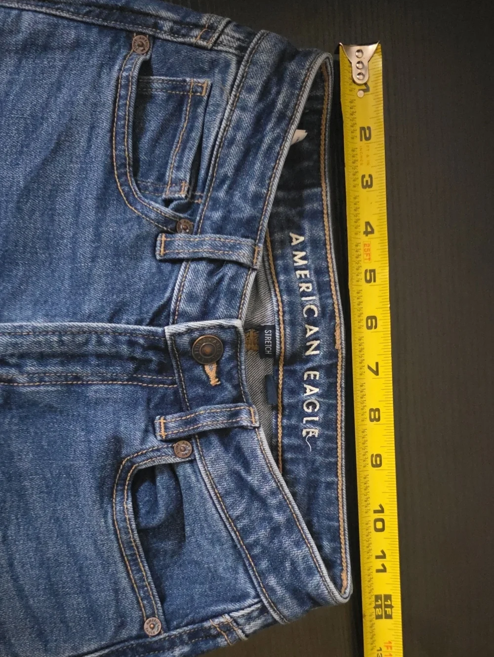 American Eagle Outfitters High-Rise Dark Blue Mom Jeans
